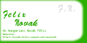 felix novak business card