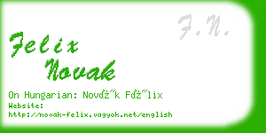 felix novak business card